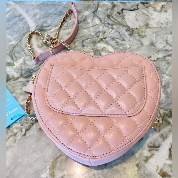 Tiffany & Fred Paris Heart Shape Quilted Leather Crossbody Bag NWT - Picture 4 of 5